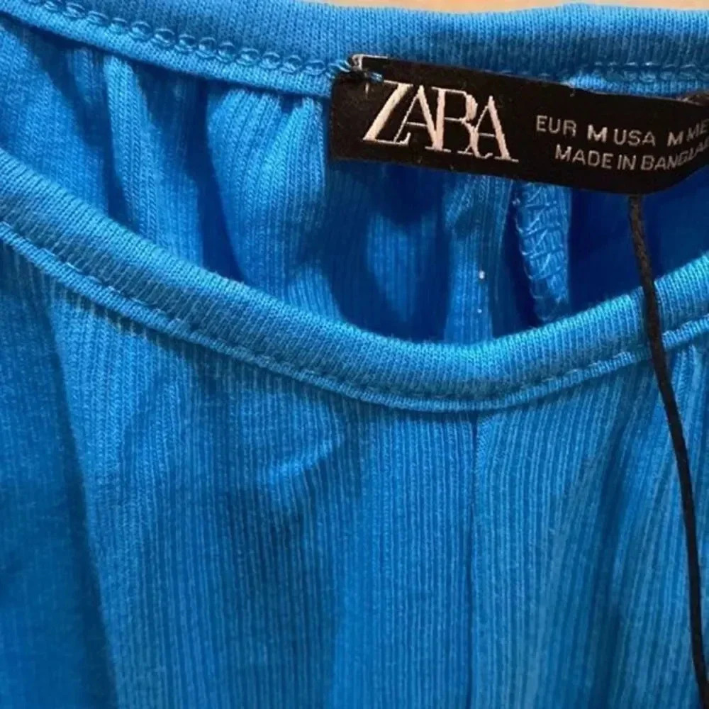 Zara STRAPPY RIB DRESS - Picture 10 of 10
